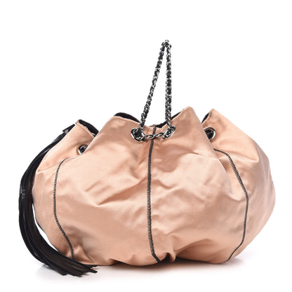 Chanel Lambskin Satin Reversible Sac Cordon Black 20 of 21