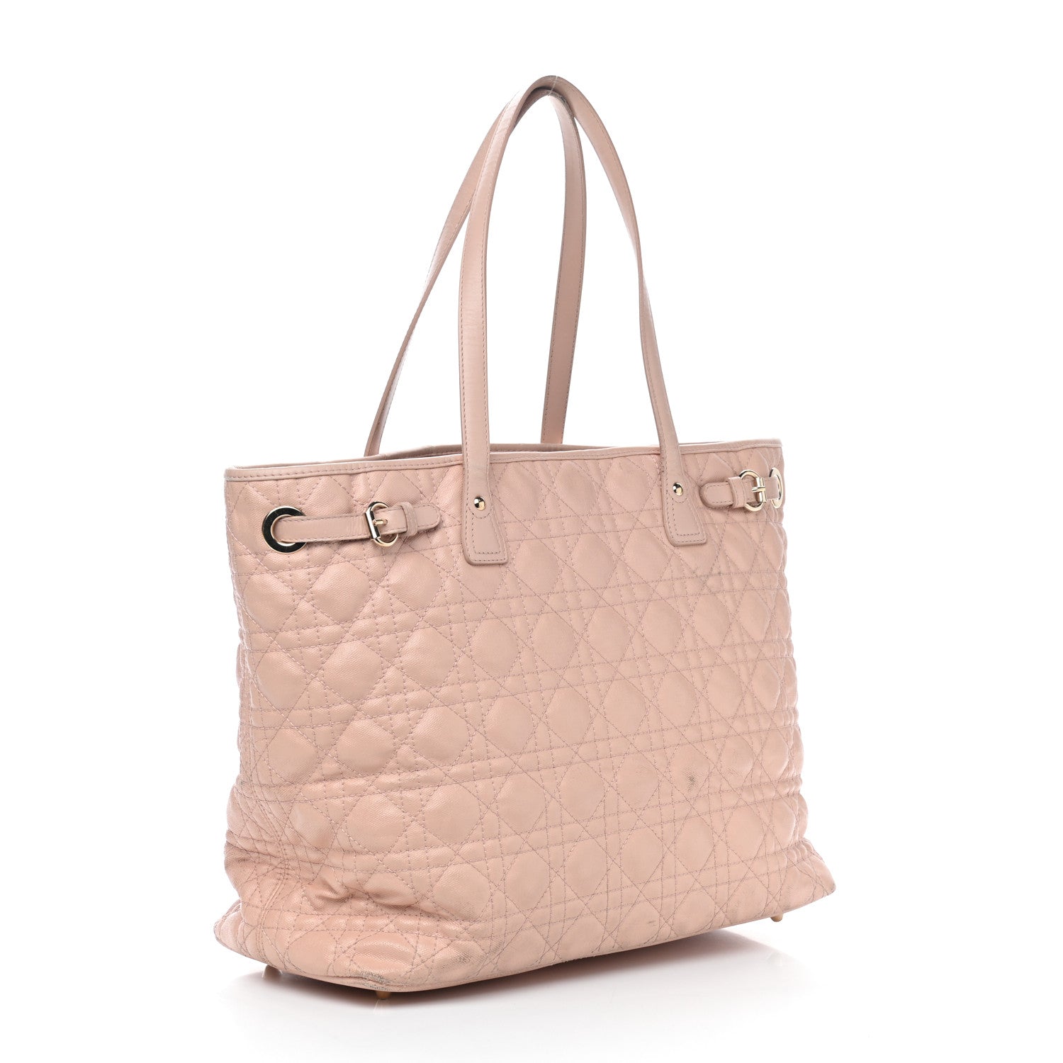 Christian Dior Coated Canvas Cannage Medium Panarea Tote Rosato 3 of 25