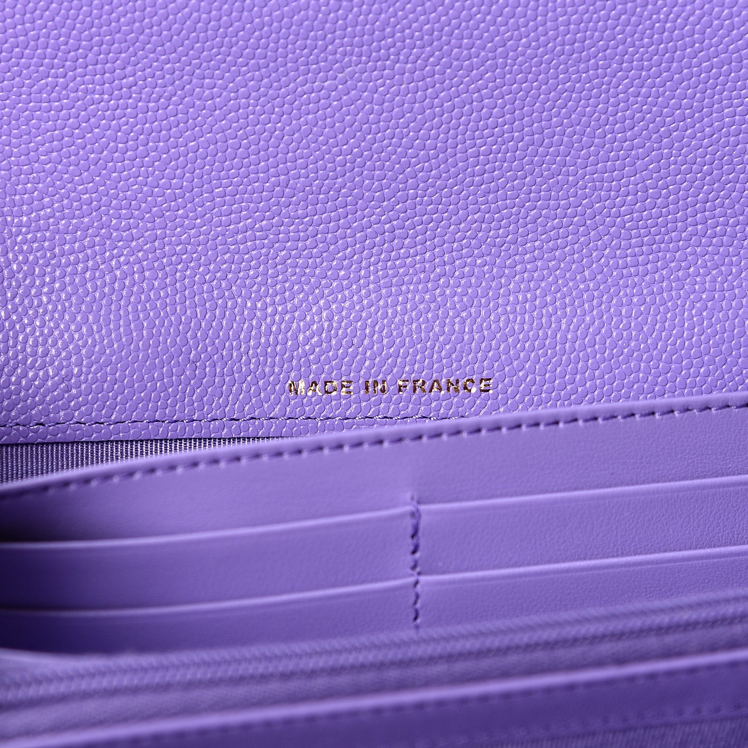 Chanel Caviar Quilted Large Flap Wallet Purple 6 of 10