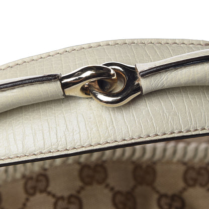Gucci Monogram Large Horsebit Chain Hobo Off White 11 of 14