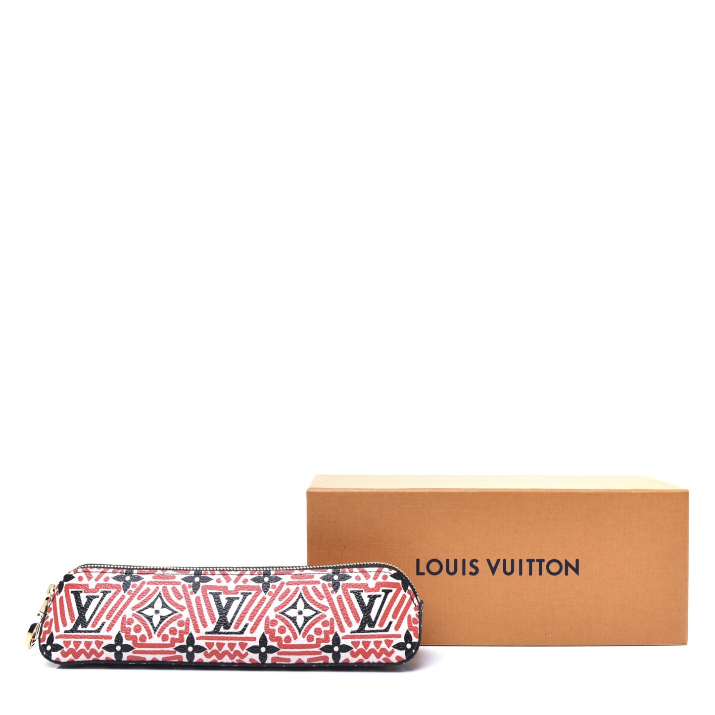 Monogram Giant Crafty Elizabeth Pencil Pouch Creme Rouge Black