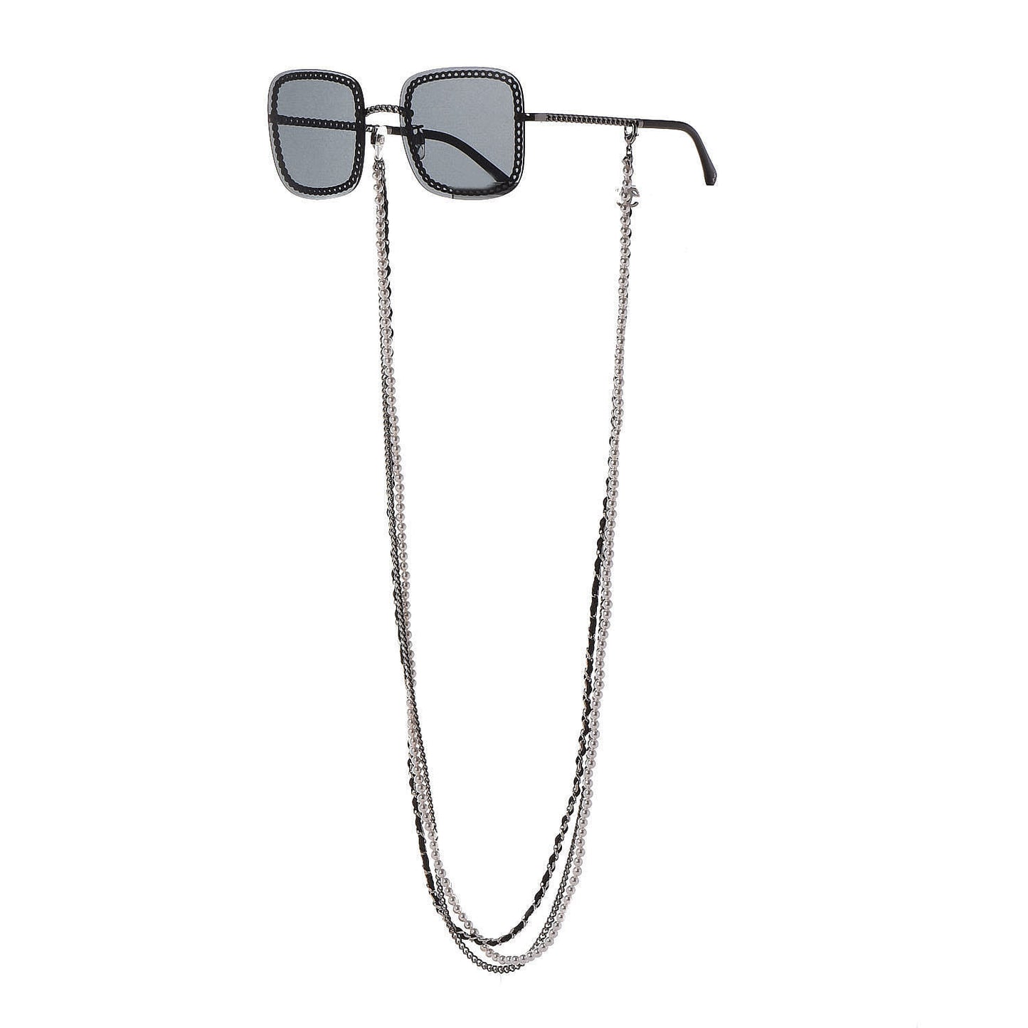 Chain Square Sunglasses 4244 Black
