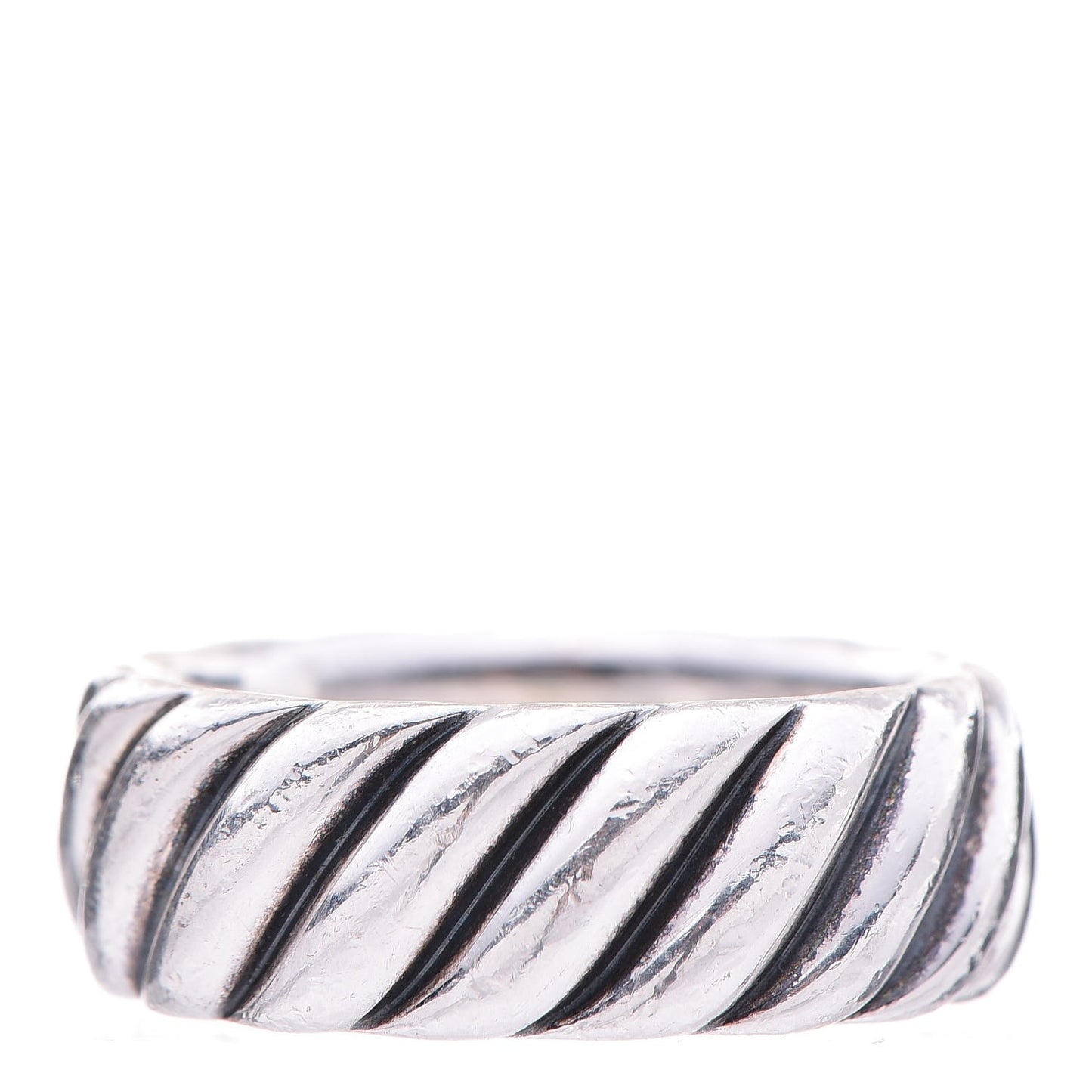 Sterling Silver Cable Narrow Band Ring 62 10