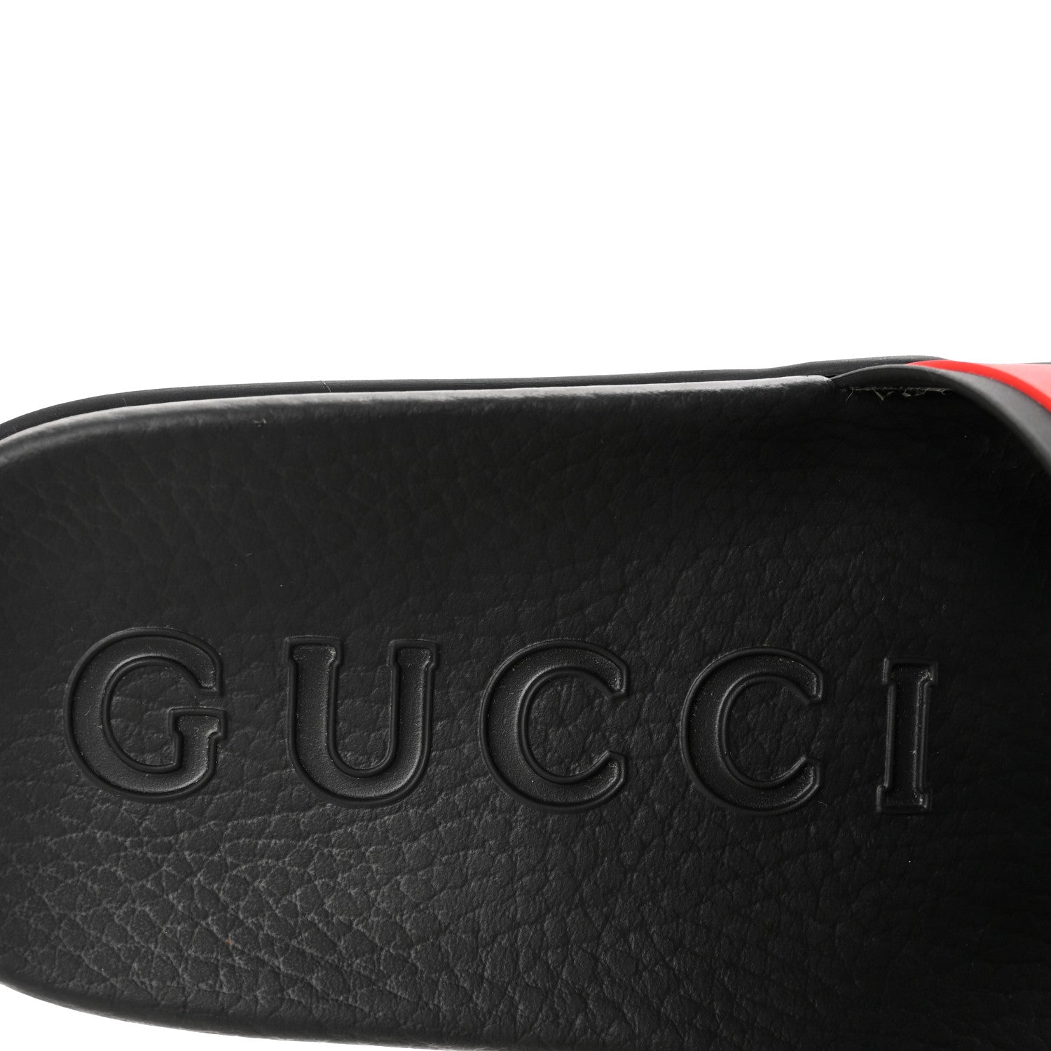 Gucci Rubber Web Womens Interlocking G Slide Sandals 39 Black Green Red 8 of 8