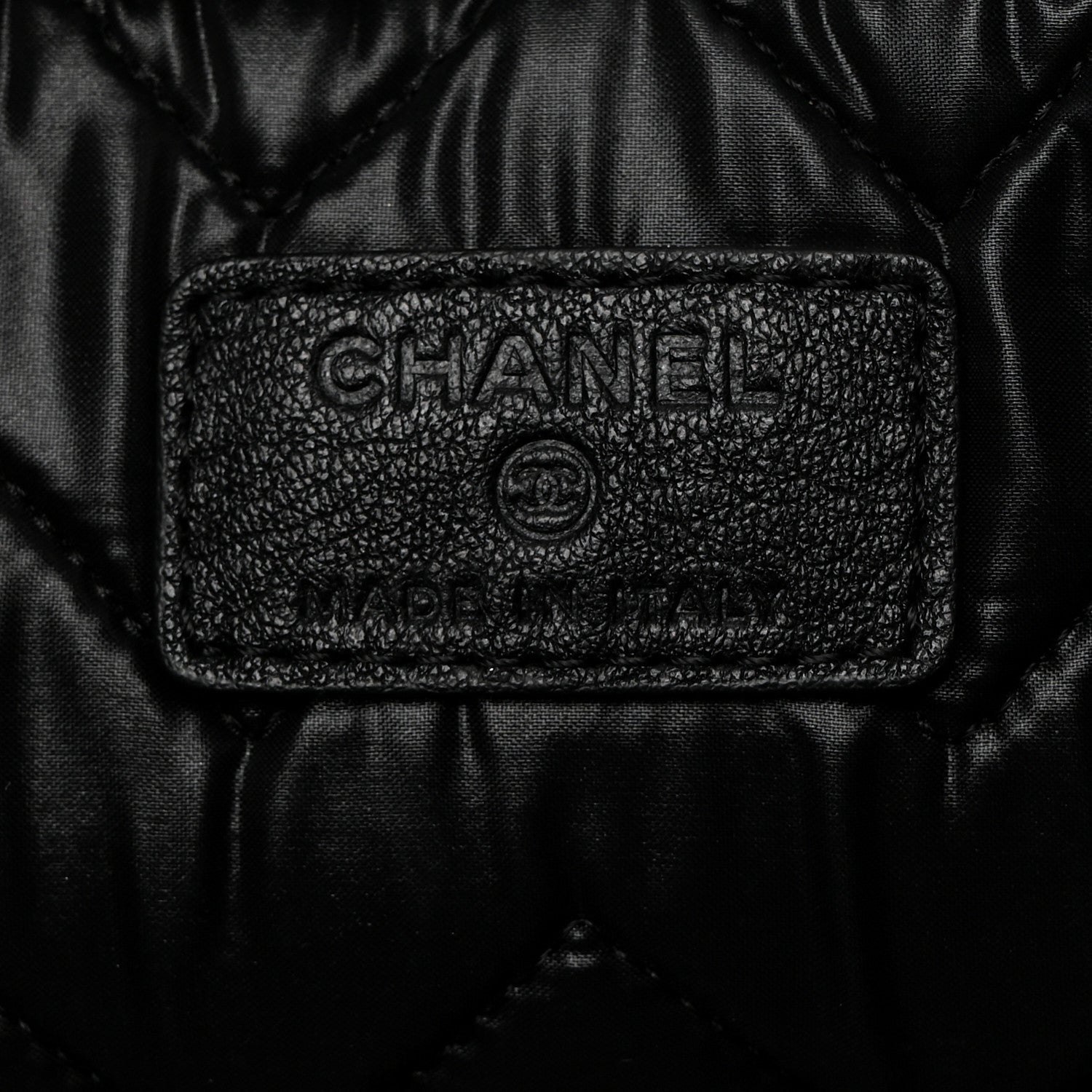 Chanel Calfskin Chevron CC Beauty Clutch Black 8 of 10