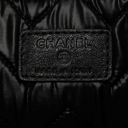 Chanel Calfskin Chevron CC Beauty Clutch Black 8 of 10