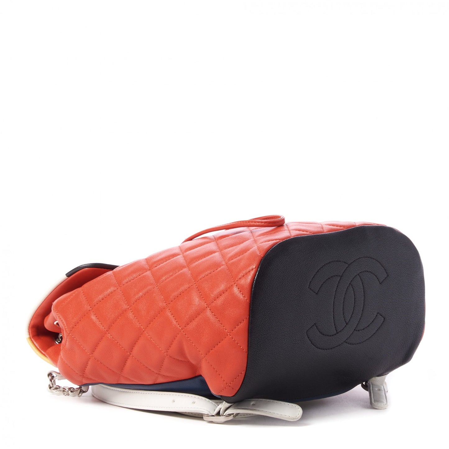 Lambskin Quilted Small Cuba Urban Spirit Backpack Orange