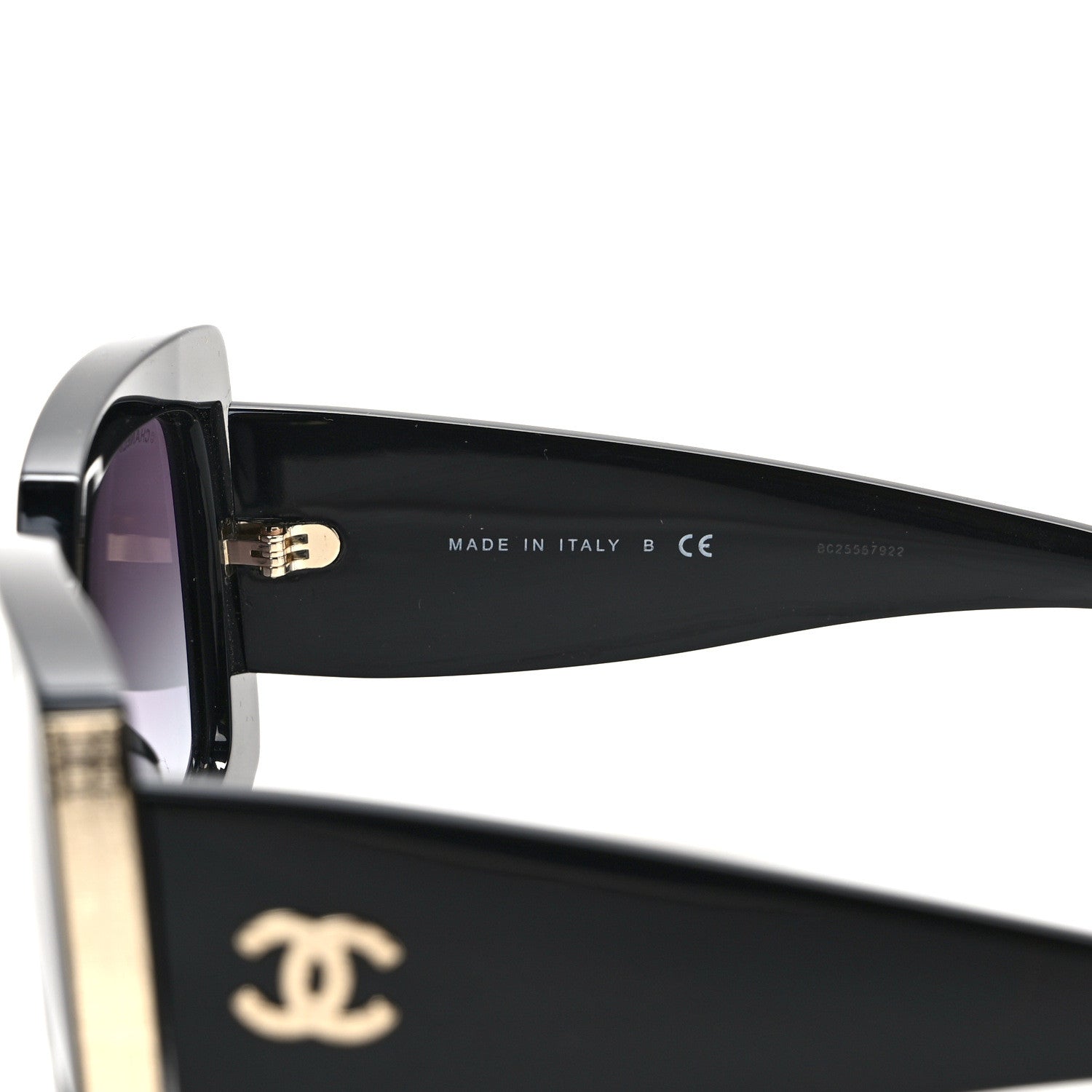 Chanel Acetate Rectangle Sunglasses 5435-A Black 6 of 7