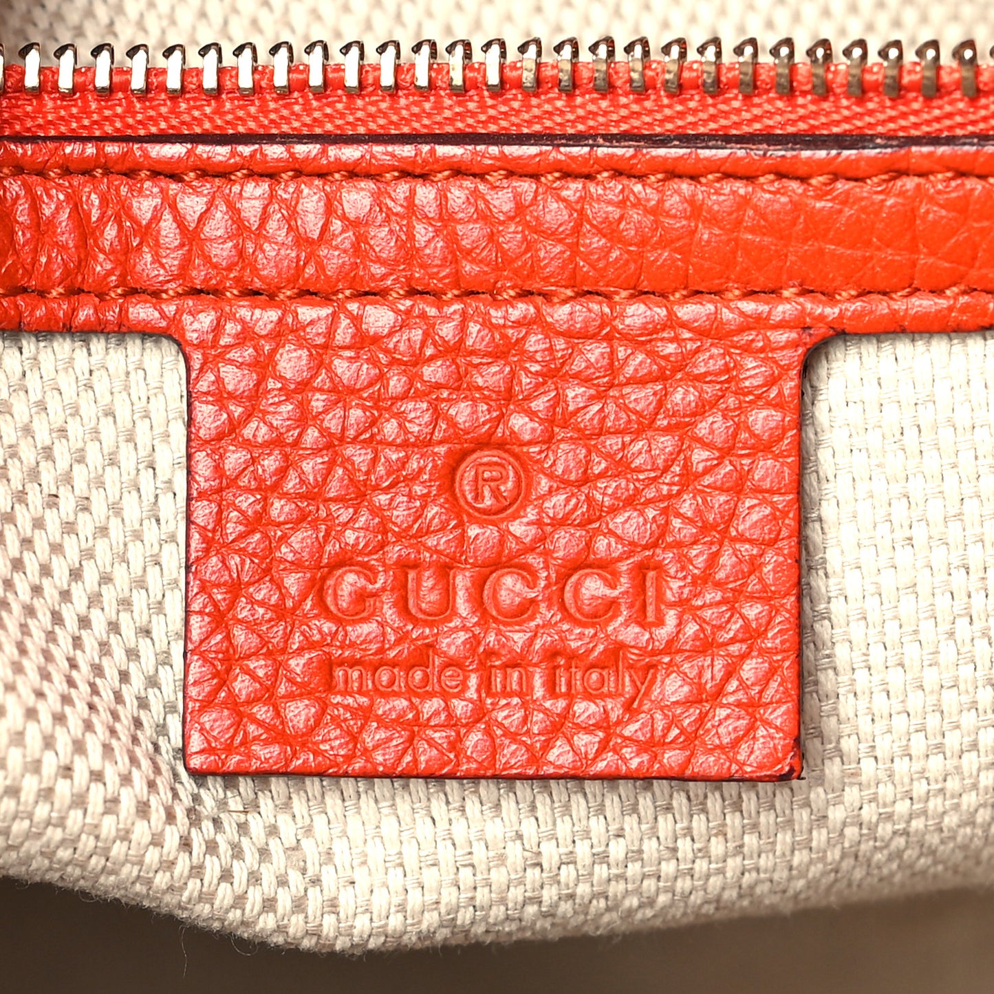 Pebbled Calfskin Small Soho Top Handle Bag Sun Orange