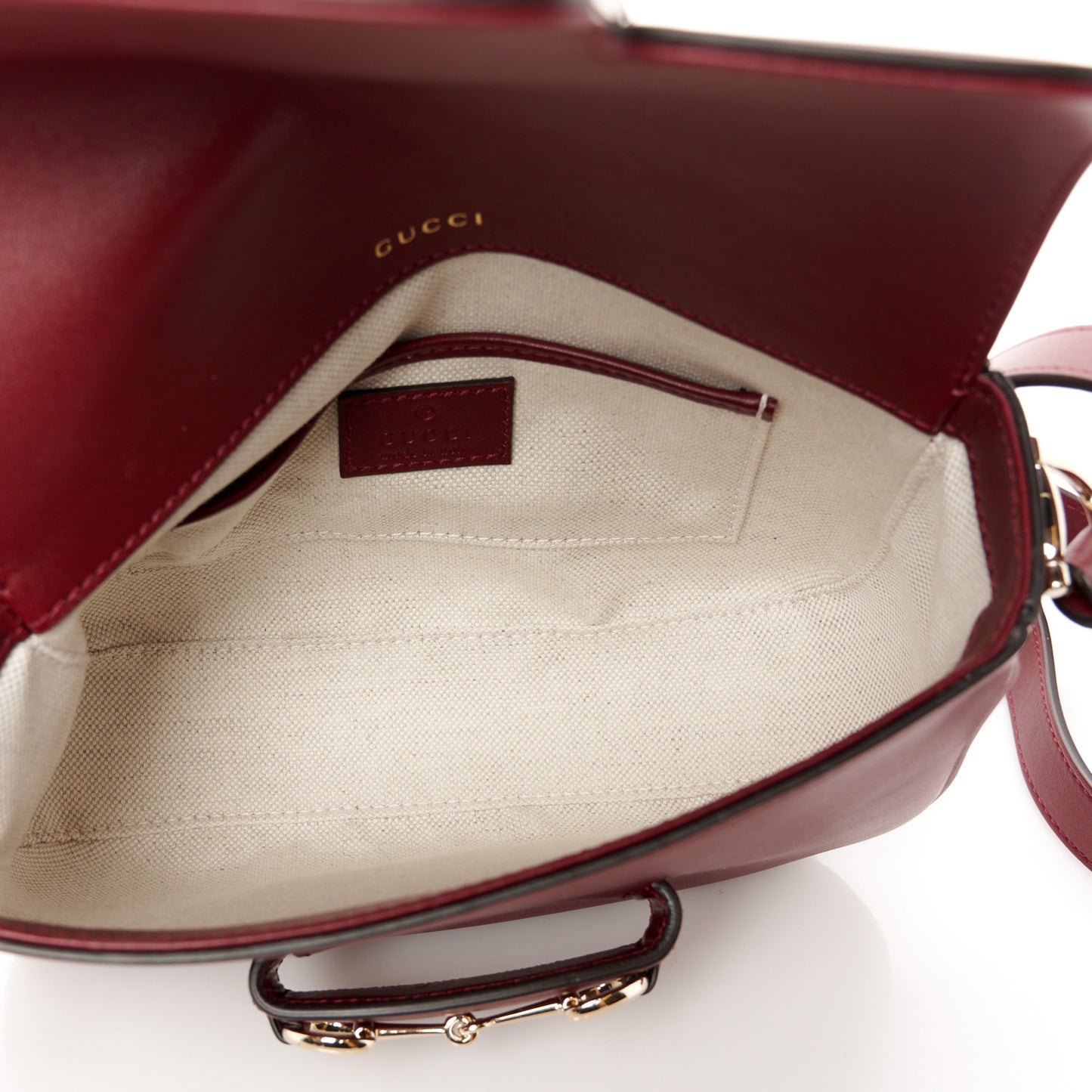 Soft Calfskin Horsebit 1955 Small Shoulder Bag Rosso Ancora