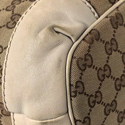 Gucci Monogram Margaux Calfskin Medium Sukey Top Handle Bag Beige Ebony Mystic White 11 of 22