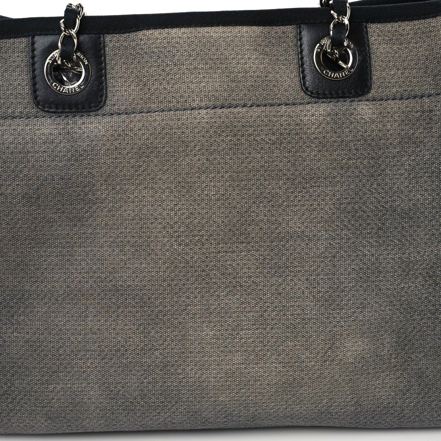 Chanel Canvas Small Deauville Tote Grey 15 of 17