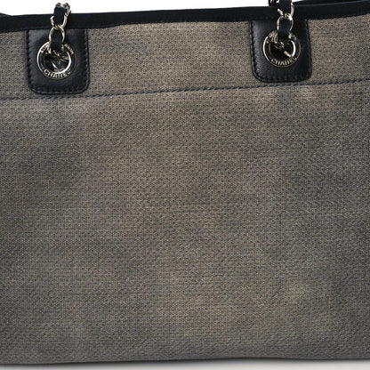 Chanel Canvas Small Deauville Tote Grey 15 of 17