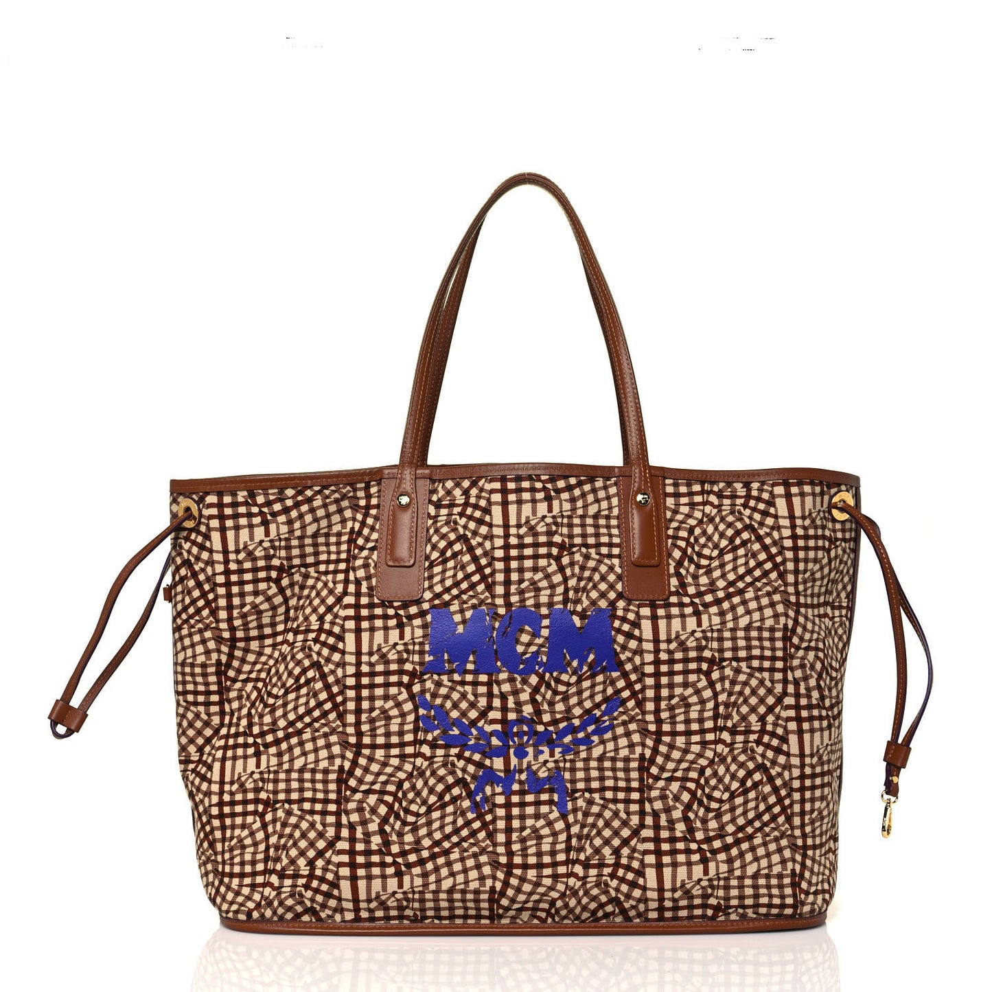 Visetos Large Liz Reversible Shopper Tote Cognac