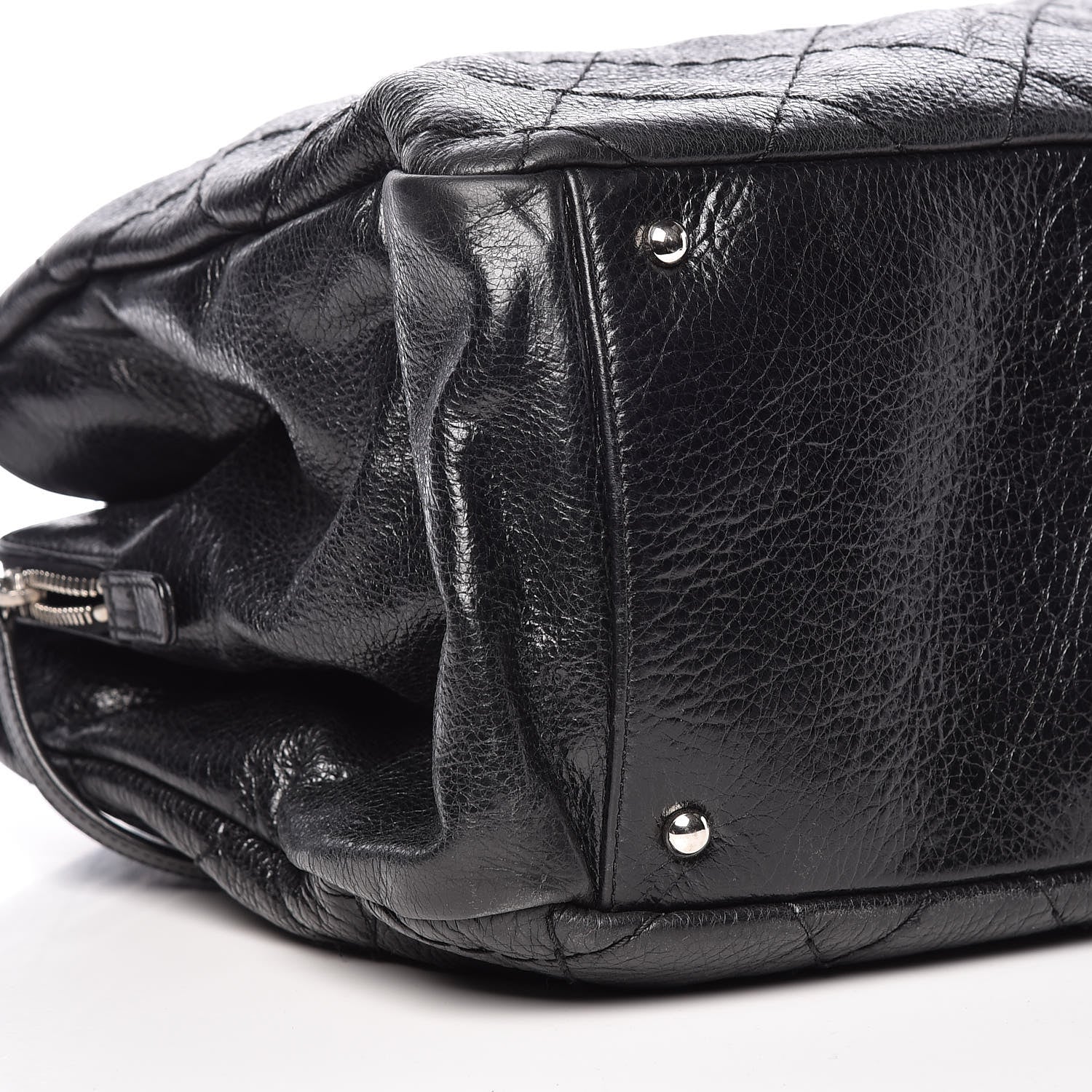 Chanel Glazed Calfskin XL On The Road Tote Black 8 of 9