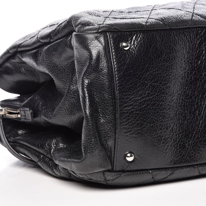 Chanel Glazed Calfskin XL On The Road Tote Black 8 of 9