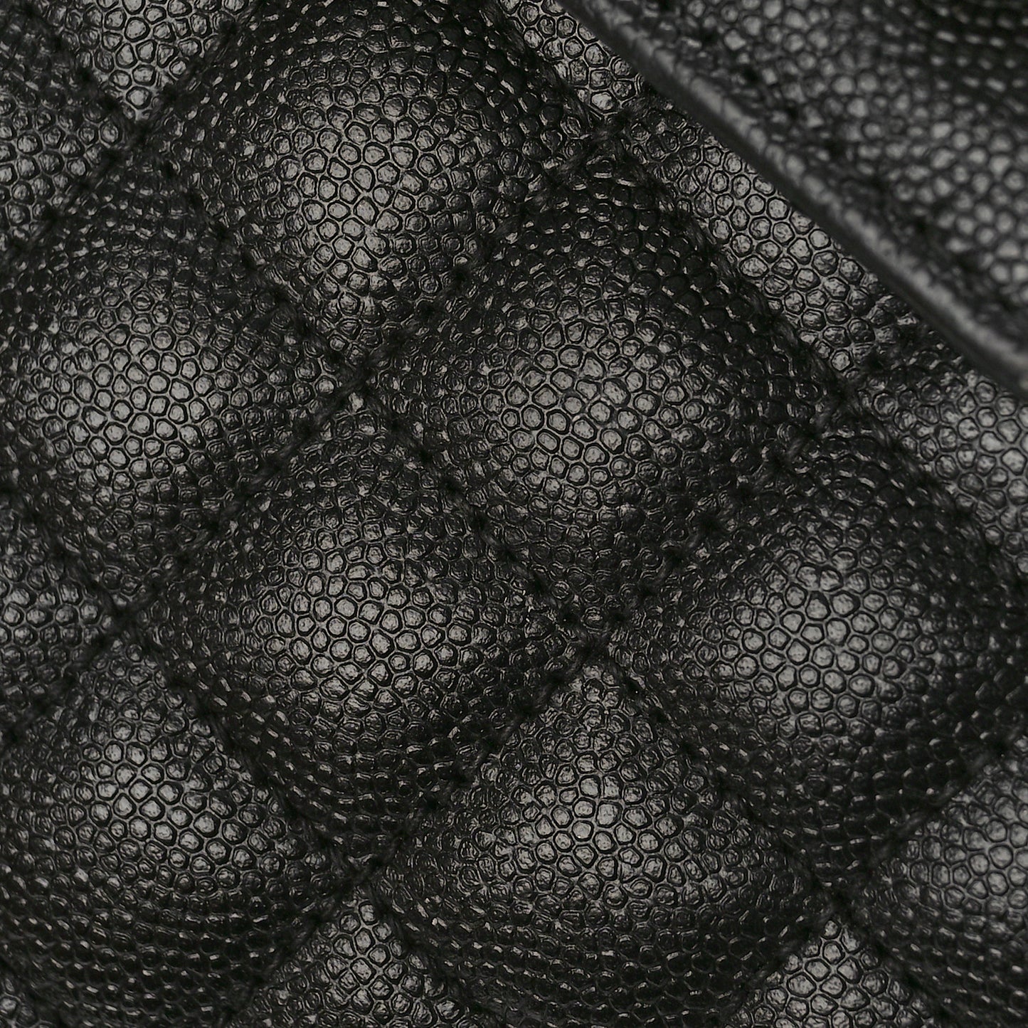 Grain De Poudre Textured Mixed Matelasse Large Triquilt Monogram Satchel Black