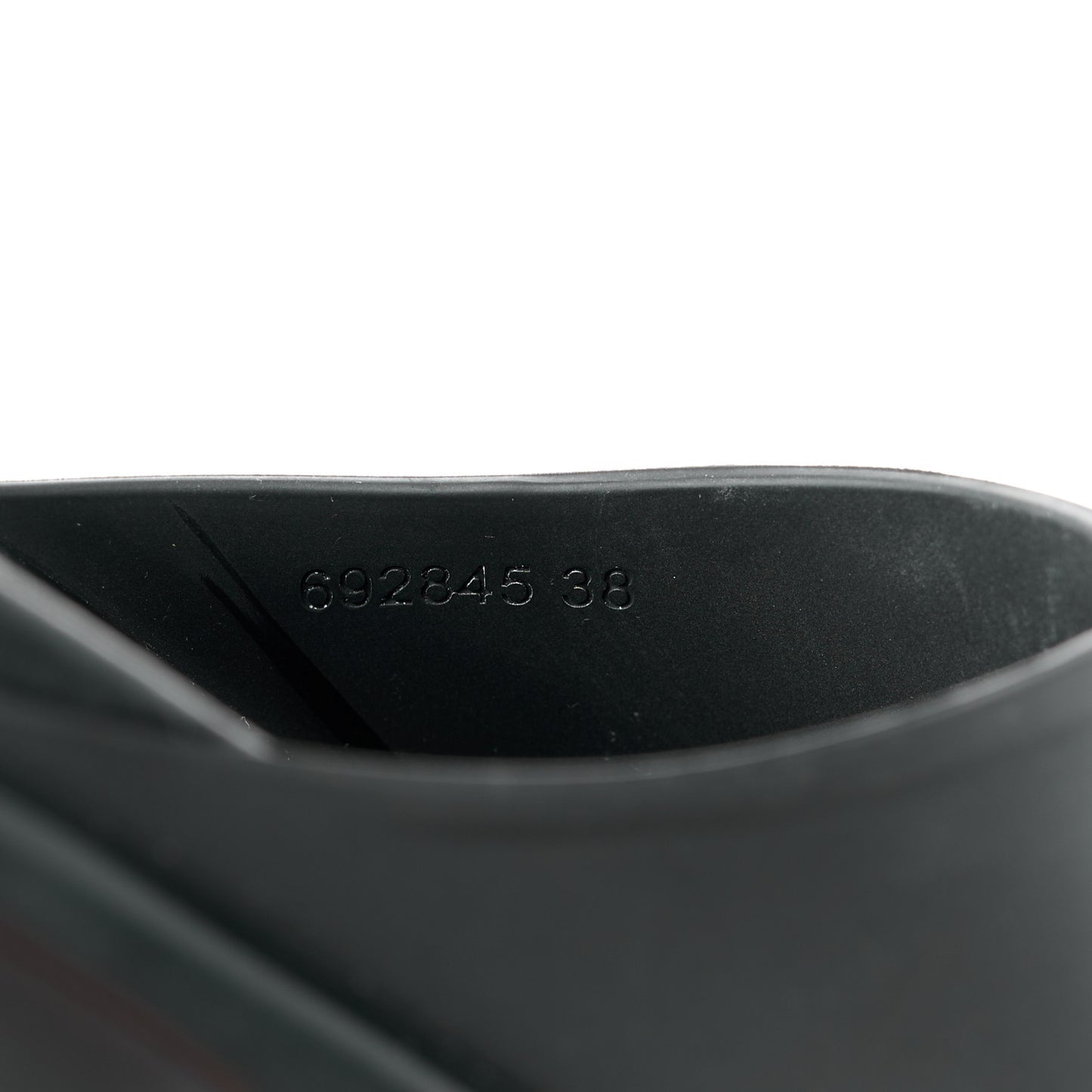 Soft Rubber Womens Interlocking G Platform 42mm Slide Sandals 38 Black