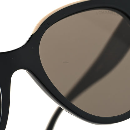Chanel Acetate CC Butterfly Sunglasses 5414-A Black Beige 7 of 8