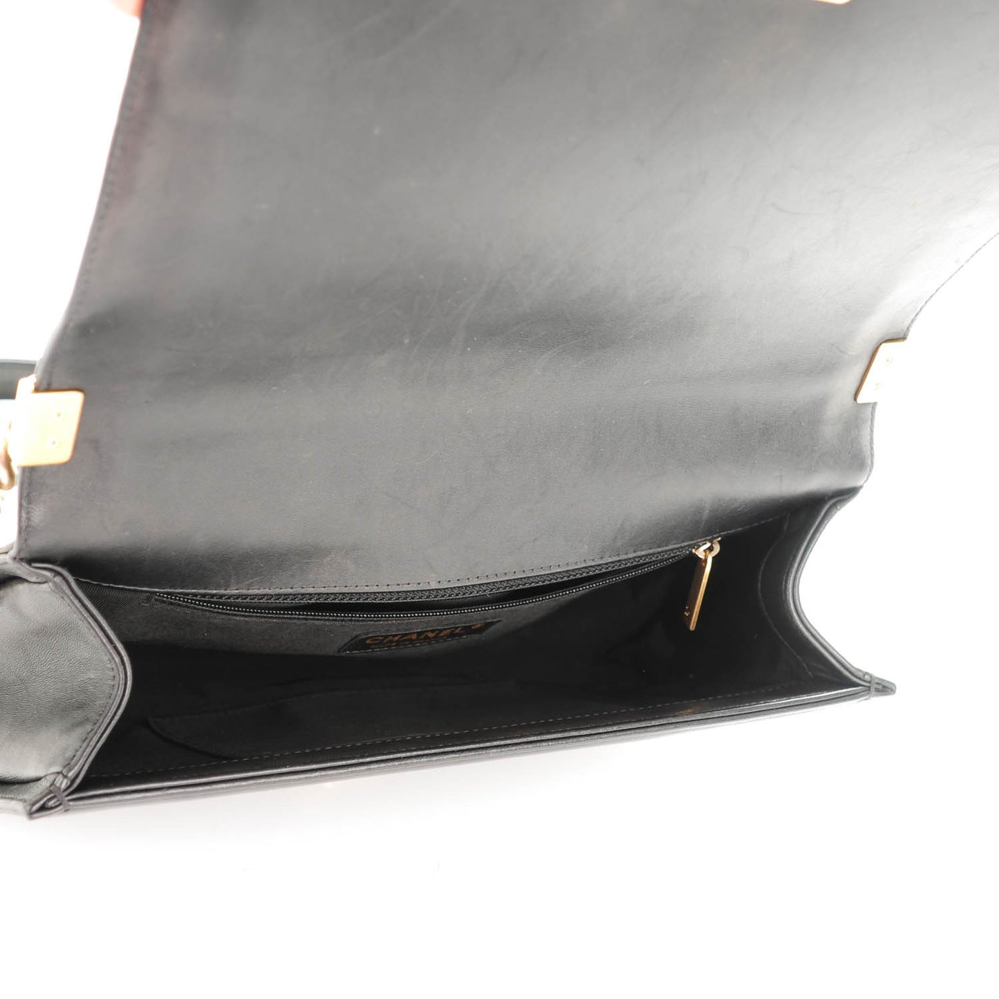 Lambskin Quilted New Medium Boy Flap Black