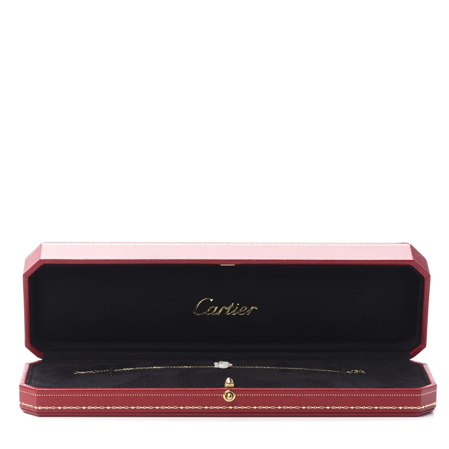 18K Yellow Gold Diamond White Mother of Pearl Caresse D'Orchidees Par Cartier Bracelet