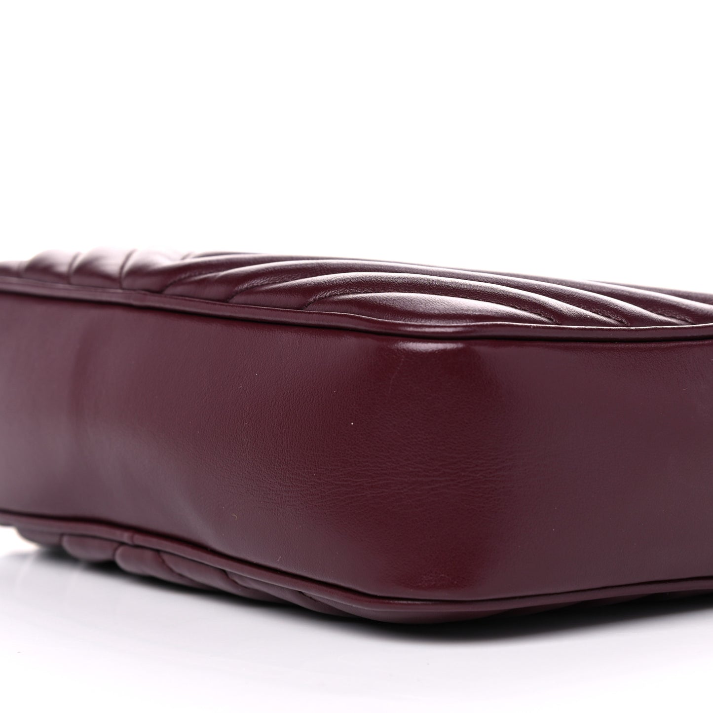 Calfskin Matelasse Monogram Lou Camera Bag Dark Legion Red