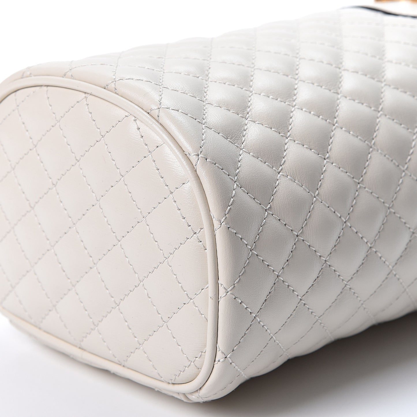 Calfskin Trapuntata Zumi Belt Bag Off White