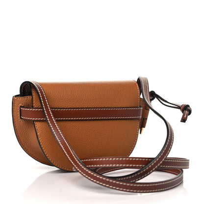 Loewe Grained Calfskin Mini Gate Crossbody Bag Caramel Pecan 3 of 10