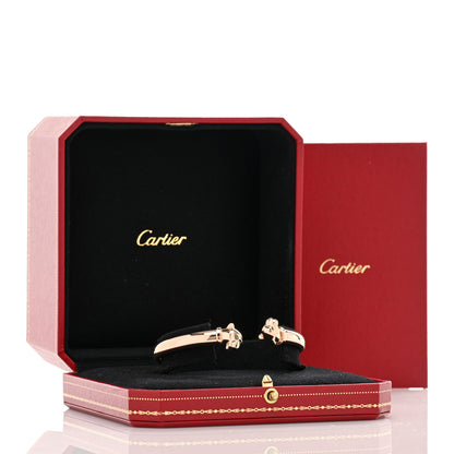 Cartier 18K Pink Gold Tsavorite Garnet Onyx Panthère De Cartier Cuff Bracelet 18 4 of 4