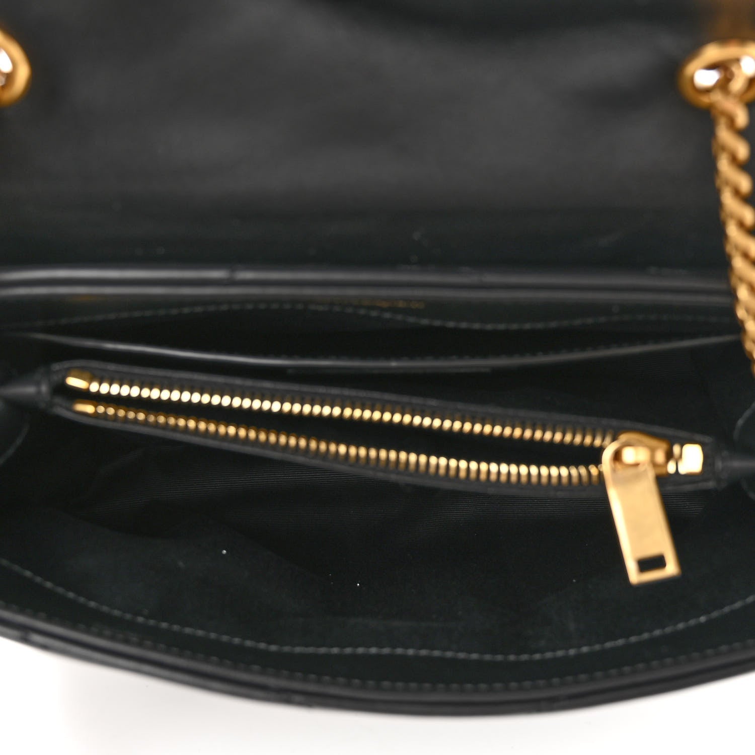 Saint Laurent Calfskin Y Quilted Monogram Small Loulou Chain Satchel Black 5 of 10