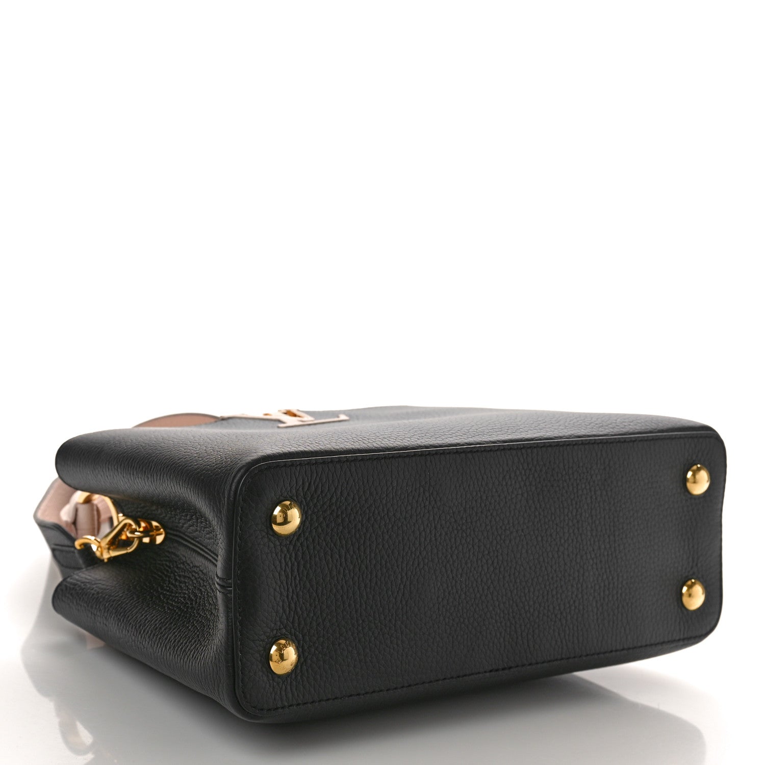 Louis Vuitton Taurillon Capucines MM Black Rose Trianon Pink Coquille Beige 4 of 9