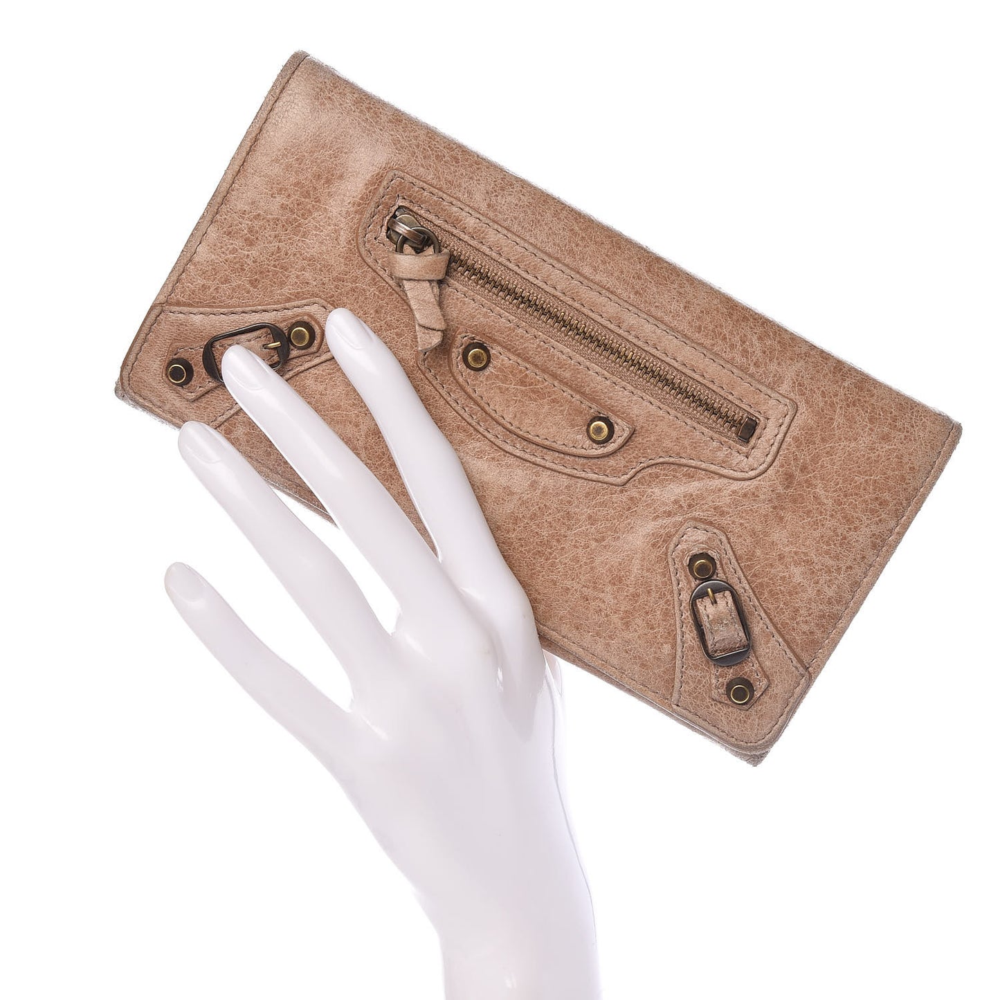 Agneau Classic Hardware Money Wallet Seigle