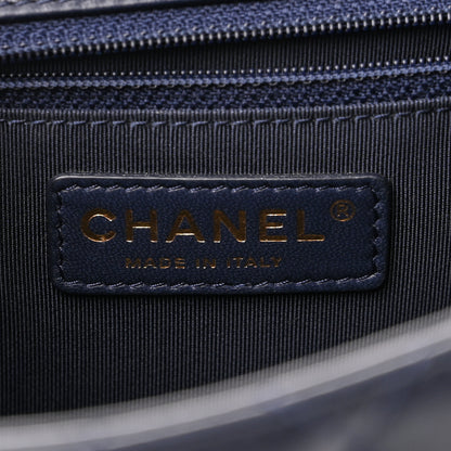 Chanel Lambskin Quilted Jumbo Mademoiselle Chic Flap Navy 6 of 11