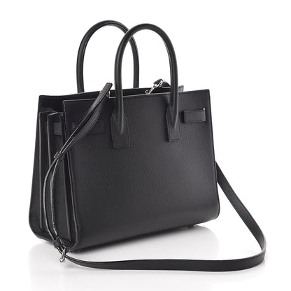 Saint Laurent Grained Calfskin Baby Sac De Jour Black 3 of 8