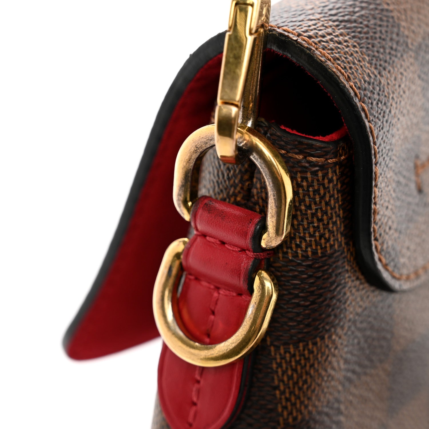 Louis Vuitton Damier Ebene Beaubourg MM Scarlet 9 of 10