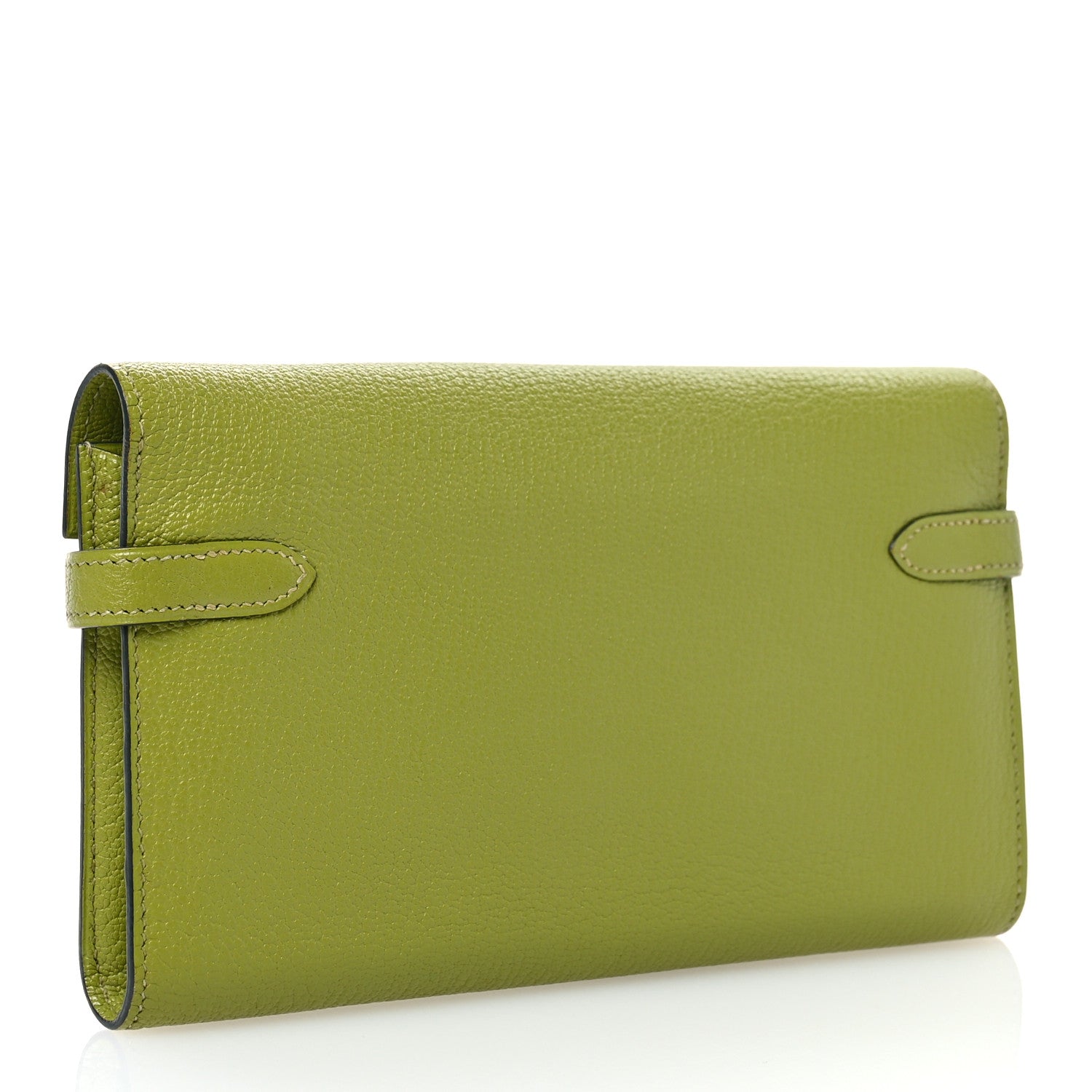 Hermes Chevre Mysore Kelly Longue Wallet Vert Anis 3 of 7