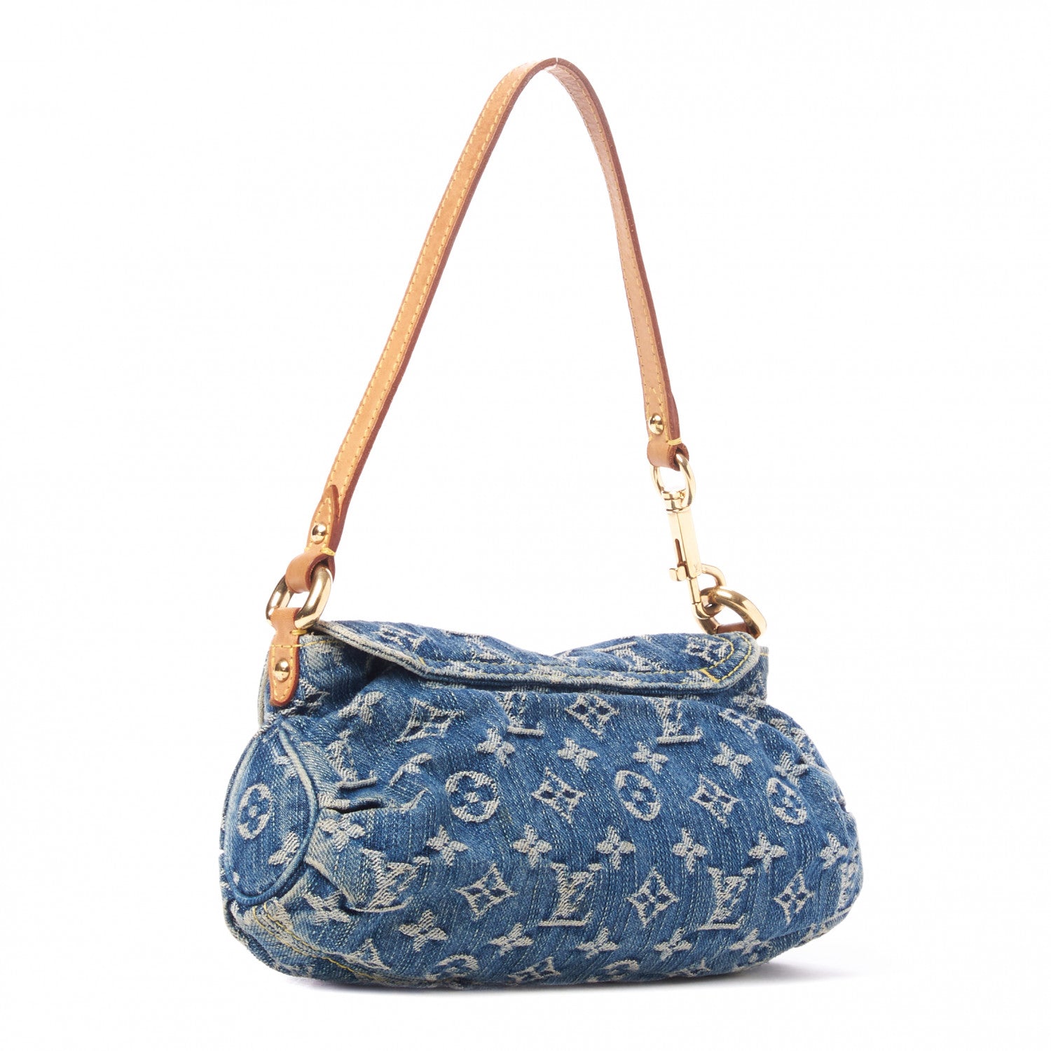 Louis Vuitton Monogram Denim Mini Pleaty Blue 2 of 8