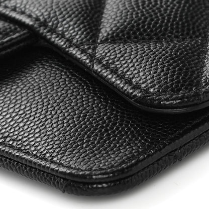 Chanel Caviar Quilted Flap Zip Card Holder Black 10 of 11