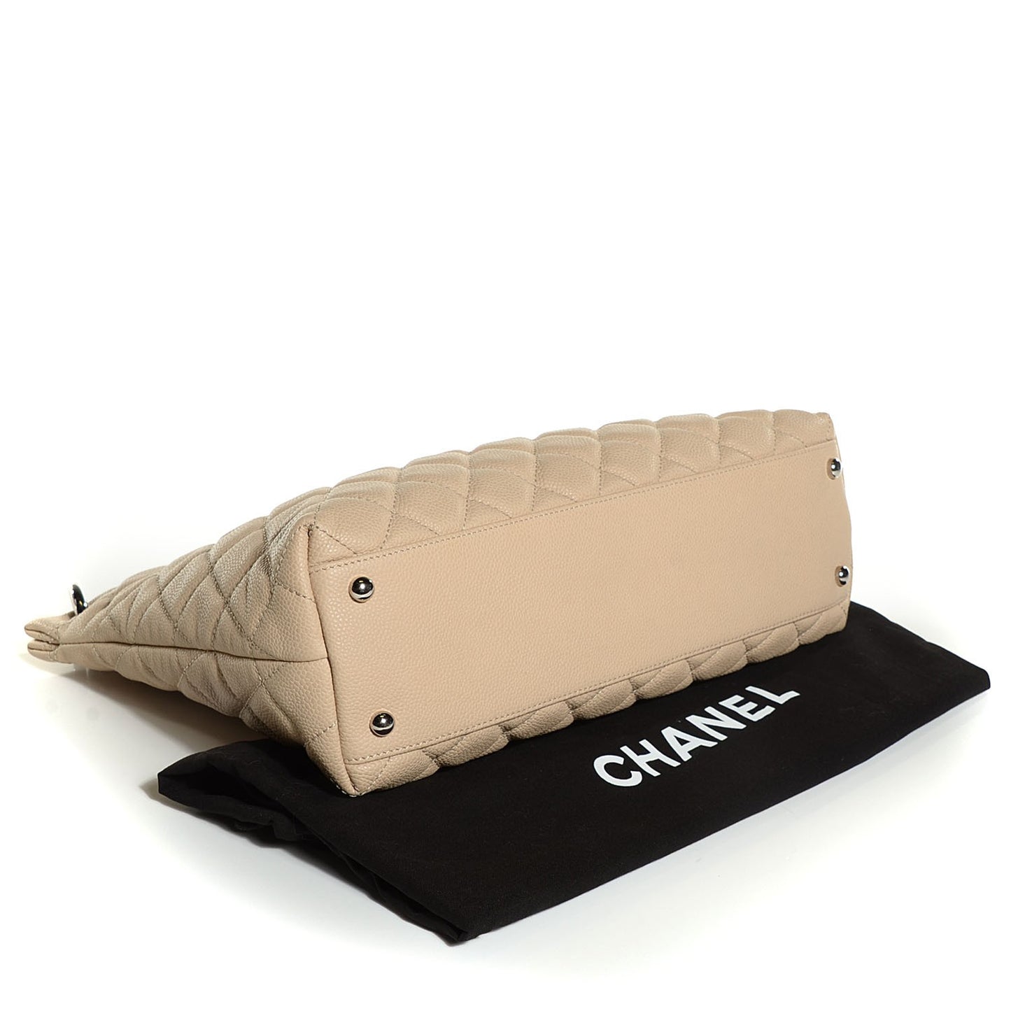 Caviar Easy Zip Tote Beige Clair