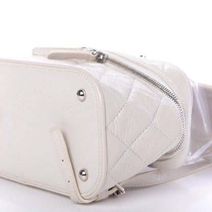 Chanel Crumpled Calfskin PVC Quilted Backpack White 5 of 10
