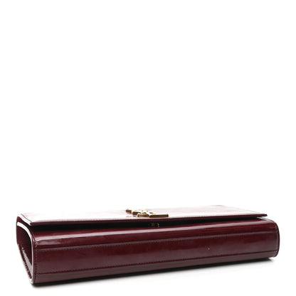 Saint Laurent Patent Classic Monogram Cassandre Clutch Dark Red 4 of 6