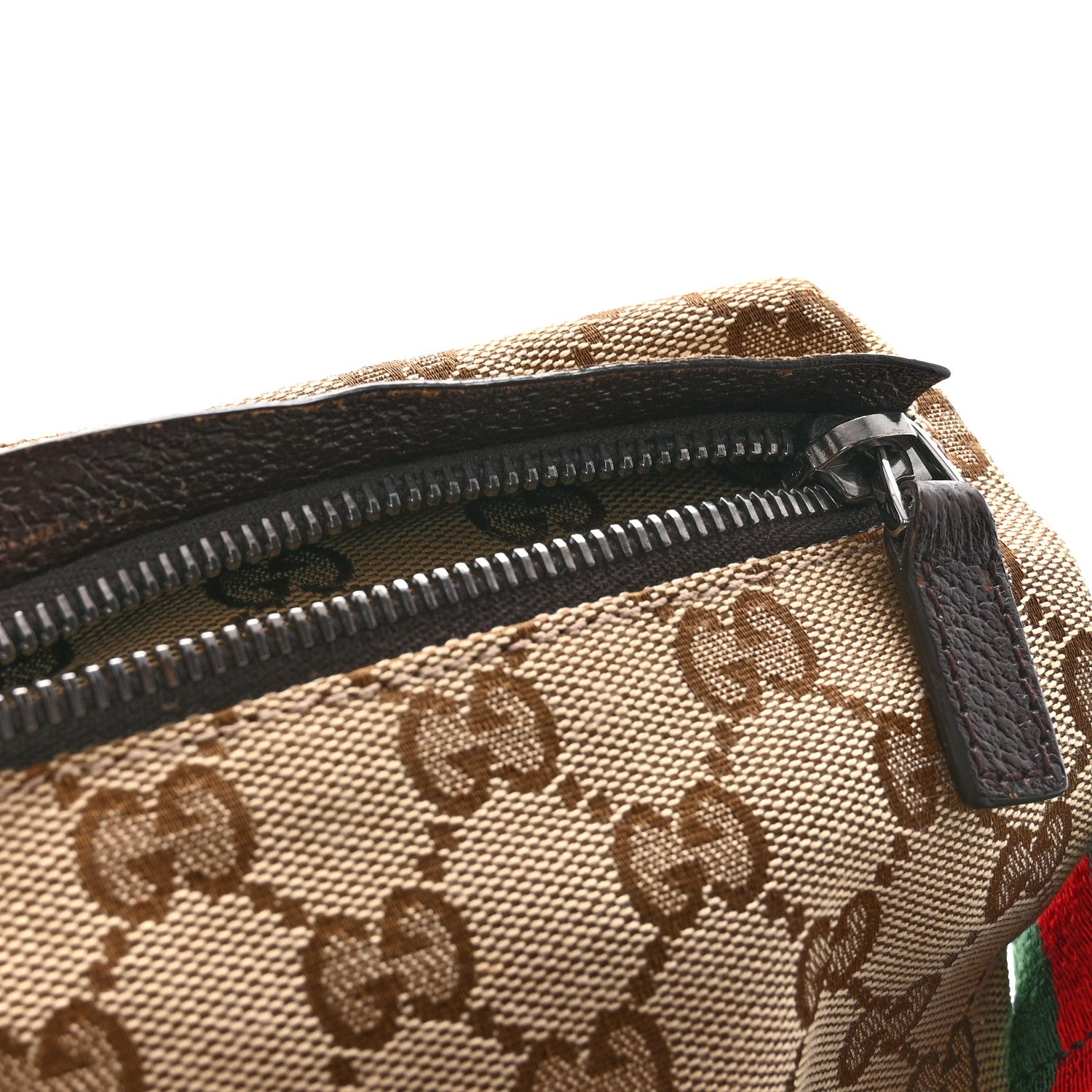 Gucci GG Monogram Double Pocket Belt Bag Dark Brown 12 of 13