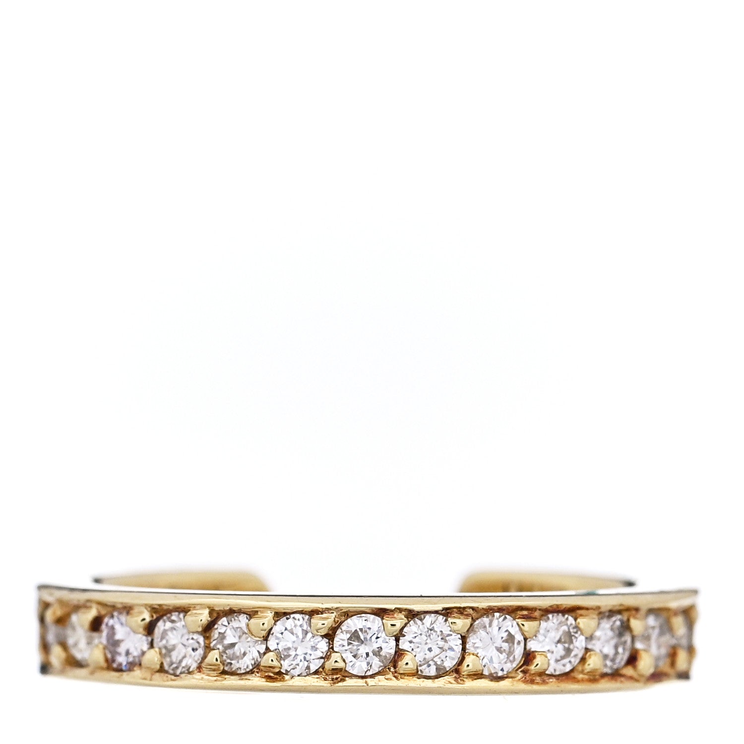 Anita Ko 18K Yellow Gold Diamond Single Row Ear Cuff Earring 1 of 4