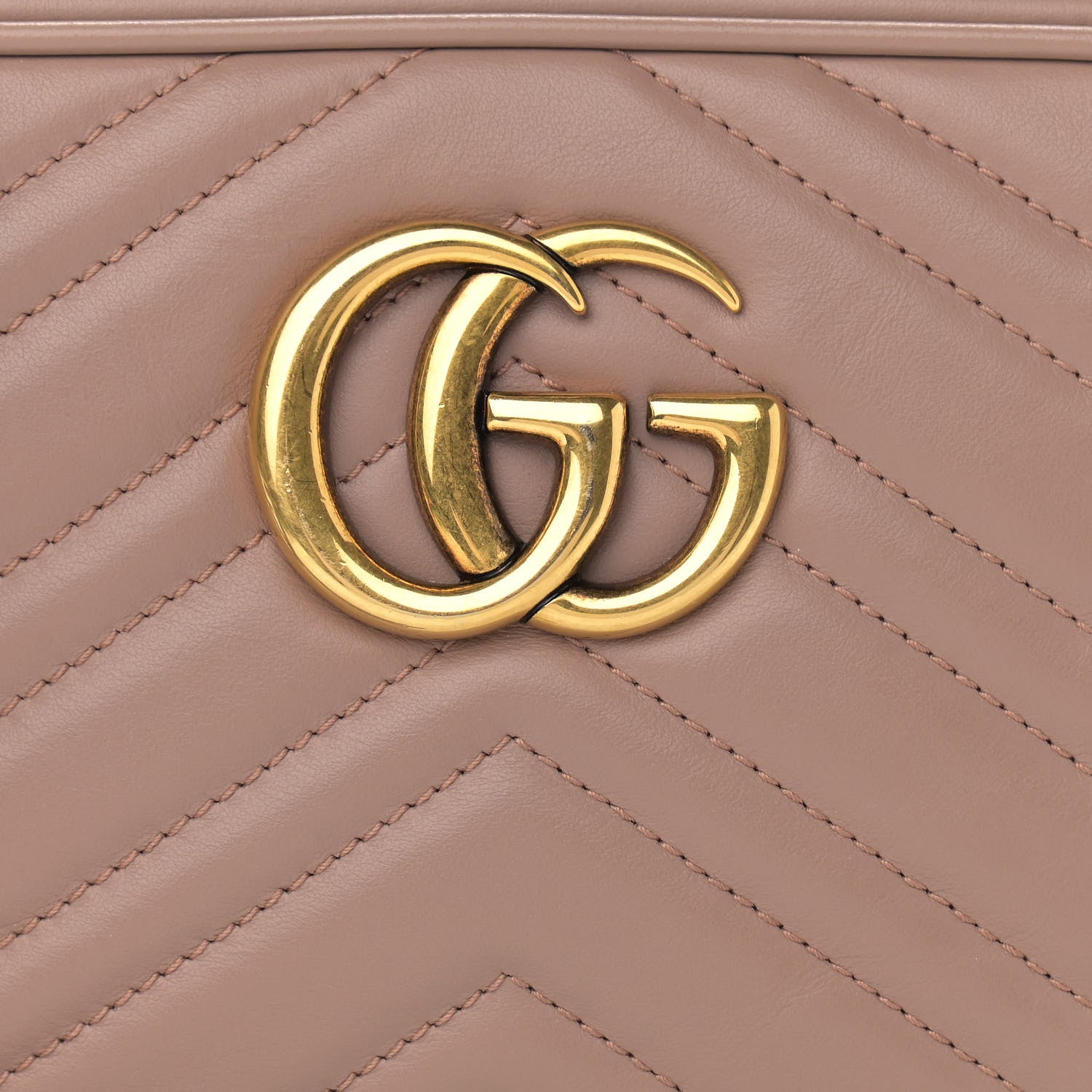 Gucci Calfskin Matelasse Small GG Marmont Chain Shoulder Bag Porcelain Rose 8 of 13