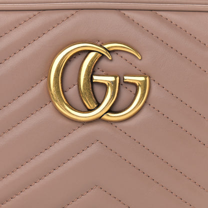 Gucci Calfskin Matelasse Small GG Marmont Chain Shoulder Bag Porcelain Rose 8 of 13