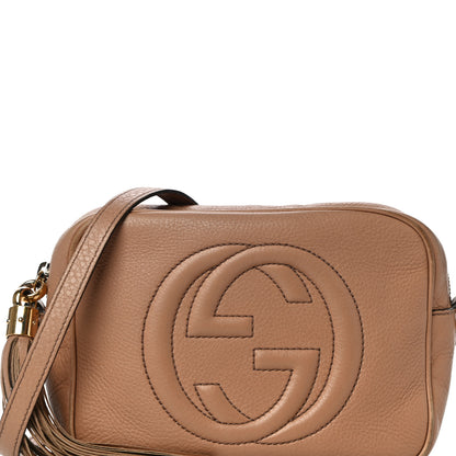 Gucci Pebbled Calfskin Small Soho Disco Bag Camelia 9 of 16