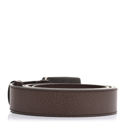 Gucci Pebbled Calfskin Logo Belt 95 38 Taupe 2 of 4