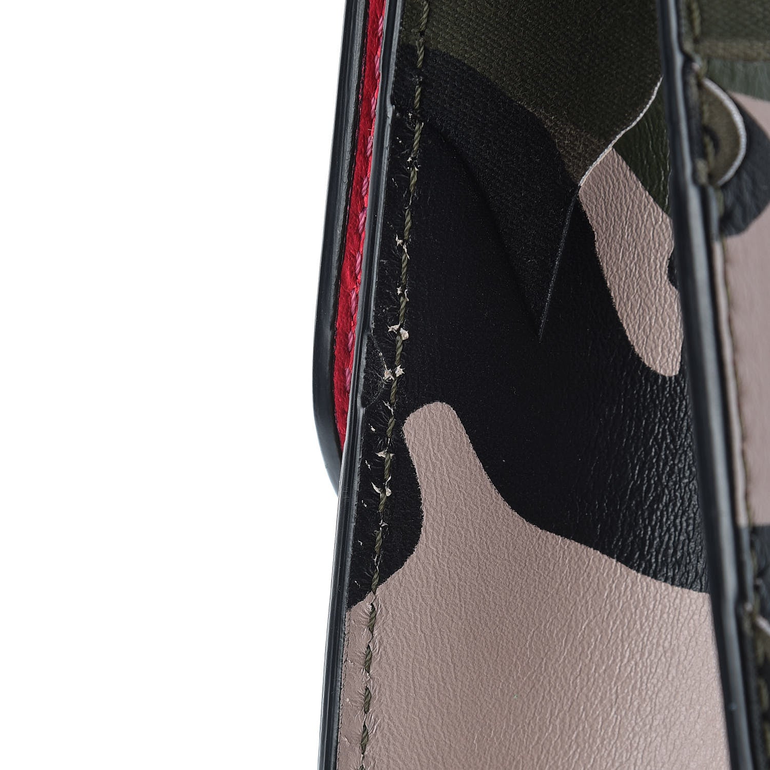 Valentino Garavani Nappa Canvas Camouflage Medium Glam Lock Rockstud Flap Fuxia Fluo 14 of 14