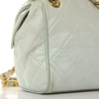 Chanel Lambskin Quilted Small Shoulder Bag Light Green 15 of 16