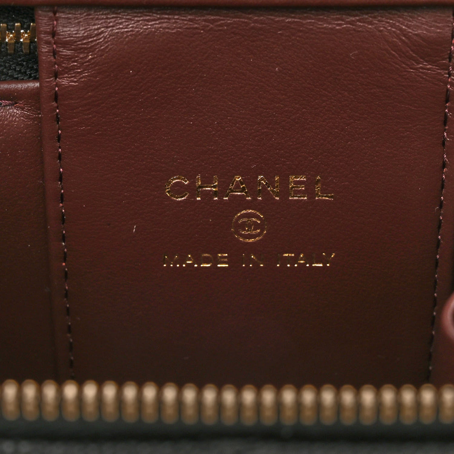 Chanel Caviar Quilted Mini Vanity Case With Chain Black 6 of 12